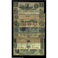 Boston, MA - Union BankNumerous notes from this issuer, and counterfeits thereof:$1 June 1, 1853 S5.