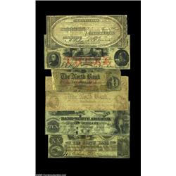 Half Dozen Boston Obsoletes.Boston, MA - North Bank $10 Jan. 1, 1854 G70a SENC Good, missing some ed