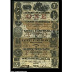 Attractive Boston Group.Boston, MA - Bank of the Republic $1 Jan. 1, 1861 A5 Fine; $1 Aug. 12, 1860.
