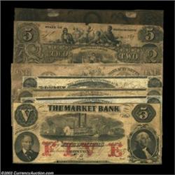 Boston Banks that Start with the Letter M.Boston, MA - Market Bank $5 Apr. 1, 1857 A25 FineBoston, M