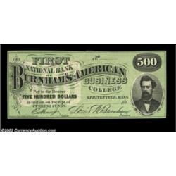 Springfield, MA- Burnham's American Business College $500 Schingoethe UNLThis variety is unlike any.