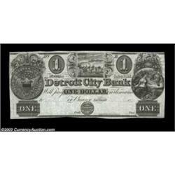 Detroit, MI - Detroit City Bank $1 18__ G2 Bowen 2An undated remainder with an attractive city vigne