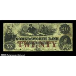 Somersworth, NH - Somersworth Bank $20 Nov. 1, 1864 G12aA beautiful and rare $20 example from this s