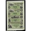 Image 1 : Morristown, NJ- The Morris County Bank $5-$5-$10-$20 G36a-G36a-G46a-G56a (X10) Uncut SheetIdentical.