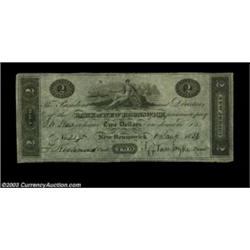 New Brunswick, NJ - Bank of New Brunswick $2 Jan. 1, 1831 G16Listed in Haxby as a Proof only, but th