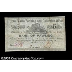 Amenia, NY - Hiram Vail's Banking and Collection Office, Bank of Pawling 5ó Oct. 1, 1862A New York s