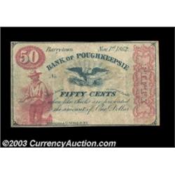 Barrytown, NY - Bank of Poughkeepsie 50ó Nov. 1, 1862Printed by Nathan Lane & Co., this fractional p