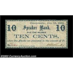 Canajoharie, NY - C.H. McKinstry 10ó Oct. 15, 1862 Harris 21A Mohawk Valley scrip issue in blue. Ext