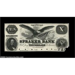 Canajoharie, NY - Spraker Bank $10 Proof G10bA POC Proof Ex ABNCo. Uncirculated, but with lower righ