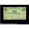 Image 1 : Canastota, NY - Daniel Crouse Co. 5ó Nov. 1, 1862 Harris 11A hand signed scrip issue in green. Very.
