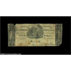 Catskill, NY - Catskill Bank $2 Nov. 1, 1825The central theme vignette portrays a Catskill Mountain.