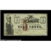 Image 1 : Farmer, NY - John E. Wheeler 5ó Nov. 1, 1862 Harris 5An unissued scrip piece with a red denomination