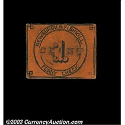 Newburgh, NY - Newburgh & Fishkill Ferry 1óPrinted in black on orange card, and denominated at 1ó, a