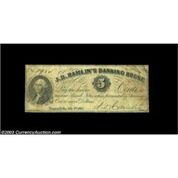 Niagara Falls, NY - J.D. Hamlin's Banking House 5ó July 1, 1862A scarce New York scrip piece printed
