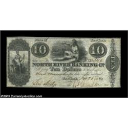 North River, NY - North River Banking Company $5 and $10 Feb., 1840A pair of bills of exchange issue
