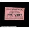 Image 1 : North White Creek, NY - J.L. & W.P. Robertson 1óA small denomination merchants chit from a Washingto