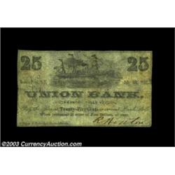Rouses Point, NY- R. Heaton 25ó July 4, 1862 Harris UNL Coulter UNLA neat bi-state note, from an iss