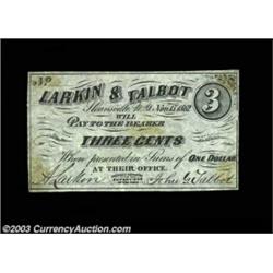 Sloansville, NY - Larkin & Talbot 3ó Nov. 15, 1862A difficult to locate piece of New York scrip. Abo