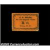 Image 1 : Troy, NY - J.D. Miles 1óA postage stamp size trade chit in black on orange cardboard stock. Mr. Mile