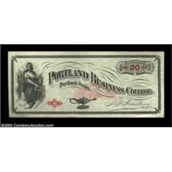 Portland, OR- Portland Business College $20 Schingoethe OR 150-20Well centered About Uncirculated. I
