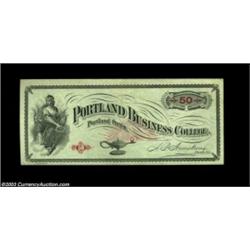 Portland, OR- Portland Business College $50 Schingoethe OR 150-50A nice $50 example from this toughe