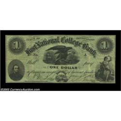 Carlisle, PA - First National College Bank $1 Jan. 1, 1866 Schingoethe PA 175-1A higher grade colleg