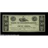 Image 1 : Chambersburg, PA - Bank of Chambersburg 50ó May ___, 183__ Hoober UNLAn unissued scrip piece redeema