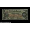 Image 1 : Easton, PA - Borough of Easton 10ó Dec. 1, 1862A fractional municipal scrip piece with a red cancell
