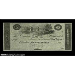 Easton, PA - Easton Bank $5 181__ G40An unissued remainder with an unusual bridge vignette at top ce