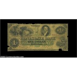 Honesdale, PA- Honesdale Bank $1 Aug. 1, 1861 G4aA very scarce late issue ABNCo product. Good-Very G