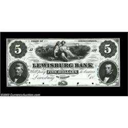 Lewisburg, PA - Lewisburg Bank $5 G4a ProofA lovely ex-ABNCo. sale Proof. Crisp Uncirculated with fo