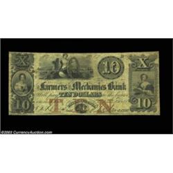 Philadelphia, PA - Farmers and Mechanics Bank $10 April 10, 1855 G34Enhanced by a red denominational