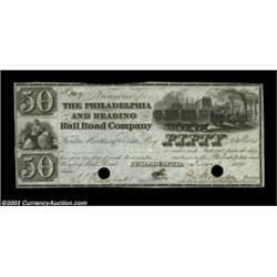 Philadelphia, PA - Philadelphia and Reading Rail Road Company $50 June 1, 1840 Hoober 305-842An attr