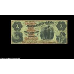 Pittsburgh, PA - Mechanics Bank $1 May 1, 1861 G2aA red denominational and security overprint is pre