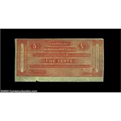 Pottstown, PA - Borough of Pottstown 5ó May 29, 1837 Hoober 323-42Municipal scrip printed in red. Ex