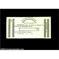 Shoemakertown, PA - Richard M. Shoemaker ___ó 181___An unissued note from a location not listed in H