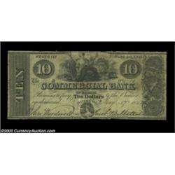 Bristol, RI - Commercial Bank $10 May 17, 1844 A10 Durand 102Altered from the Bank of Millington, MD