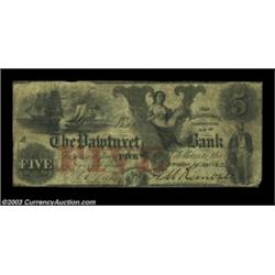 Providence, RI - The Pawtuxet Bank $5 Jan. 30, 1862 G68aThis rare note is listed as SENC by Haxby in