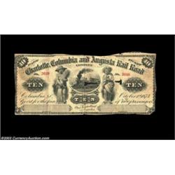 Columbia, SC - Charlotte, Columbia & Augusta Rail Road Company $2, $5, $10 Oct. 1, 1873Three pieces,