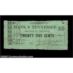Jackson, TN- Jno. A. Taliaferro 25ó April, 1862 Garland 1244A scarce note which, unlike any other we
