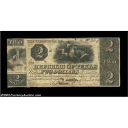 Austin, TX - Republic of Texas $2 Apr. 1, 1840 Cr. A2, Medlar 22A nice-looking Republic of Texas Deu