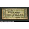 Image 1 : New Braunfels, TX - John F. Torrey $1 Sept. 9, 1862 Medlar 11A very rare issuer that is listed in Me