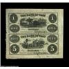 Image 1 : Bennington, VT- T. McDaniels $1, $5 Oct. 15, 1859 Coulter 12, 13 Uncut SheetA nice uncut sheet with.