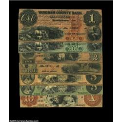 Brattleboro, VT- Windham County Bank $1 (2), $2, $3, $5 (2), $10 G2a, G2b, G4a, G6a, G8a, G8b, G10aA