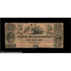 Burlington, VT- Bank of Burlington $2 Feb. 1, 1864 G18cA very rare note listed as SENC in Haxby. Fin