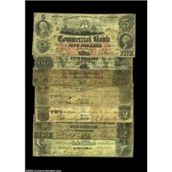 Seven Burlington Notes.Burlington, VT - Bank of Burlington $2 June 9, 1849 C18, Coulter 4 VG-Fine; $