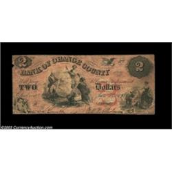 Chelsea, VT- Bank of Orange County $2 Jan. 1, 1859 G4aA very scarce note bearing a full orange tint.