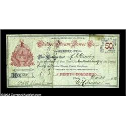 Chester, VT- Chester Steam Power Co. $50 Dec. 23, 1882 A stock certificate denominated in and with t