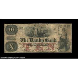 Danby, VT - Danby Bank $10 May 1, 1856 G16aAn ornate red denominational overprint is present. Numero