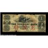 Image 1 : Montpelier, VT- The Vermont Bank $1 Oct. 1, 1855 UNLUnlisted in Haxby with this date and a red overp